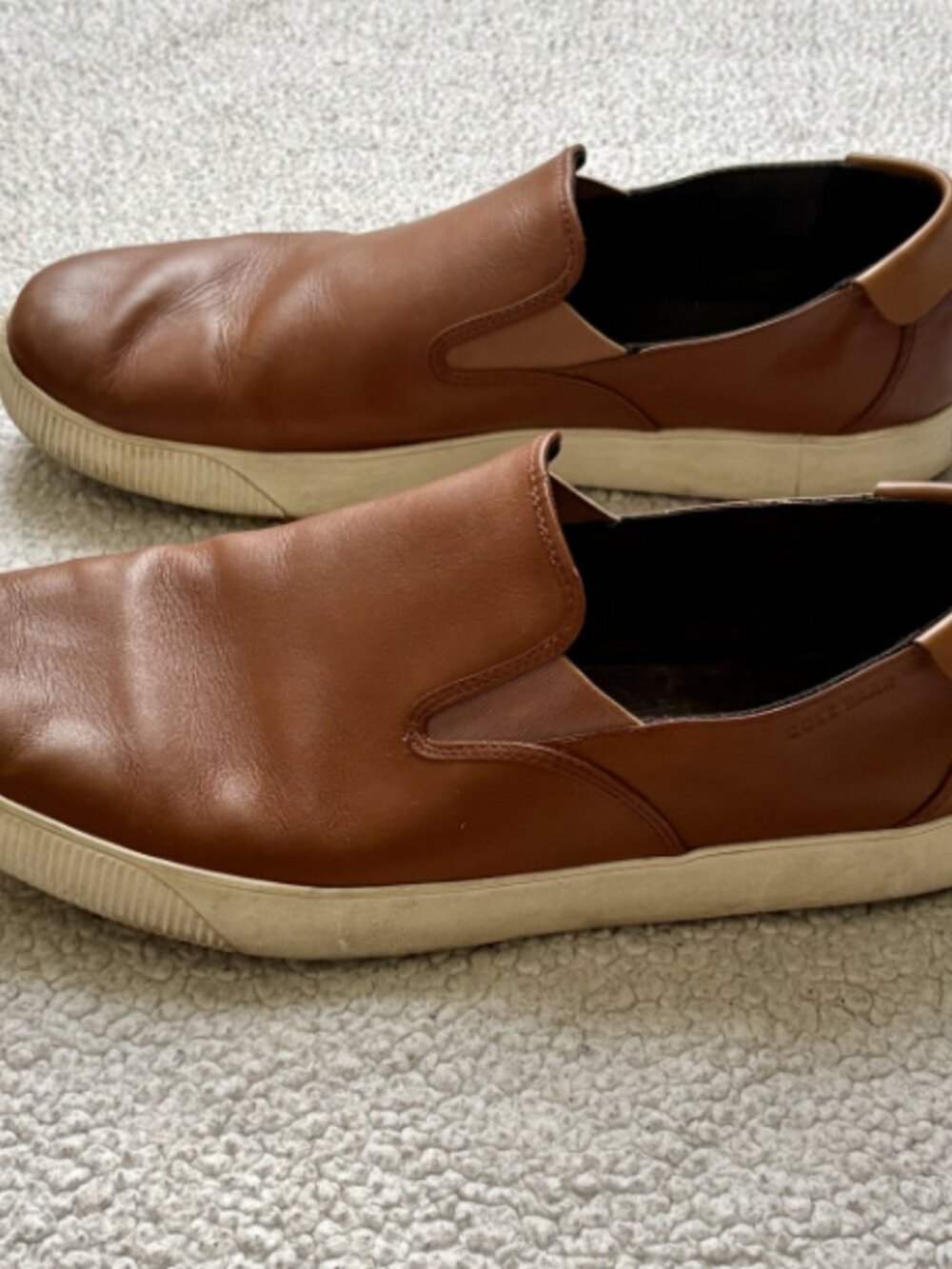 Cole Haan Men's Brown Leather Nantucket Slip-On Sneakers | Size 13 - Picture 5 of 7
